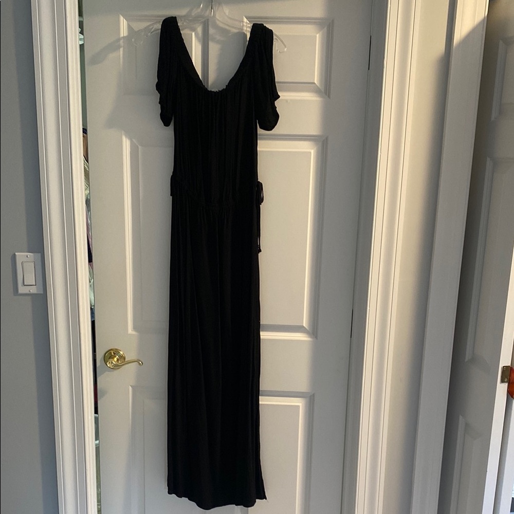 1. State Black Puff Sleeve Maxi Dress